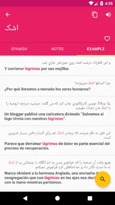 Spanish Persian Dictionary android App screenshot 3